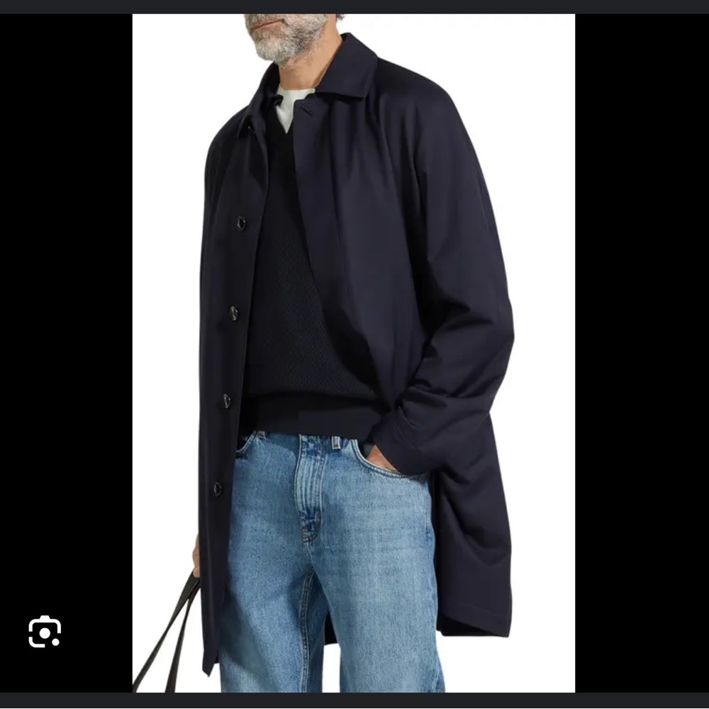 Nordstrom Blue Trench Coat Relaxed Fit